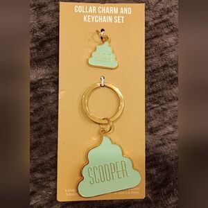 NWT Matching Dog Tag & Keychain Set